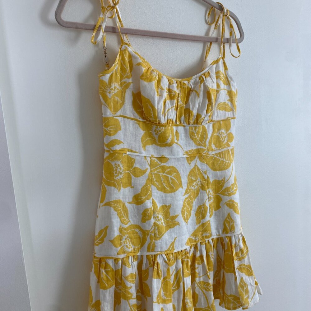 NWOT! Yellow Zimmermann Floral Mini Dress